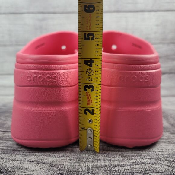 Crocs Siren Clog High Heel Sandal Hyper Pink 208547-6VZ (Men's 10, Women's 12) - Picture 4 of 6